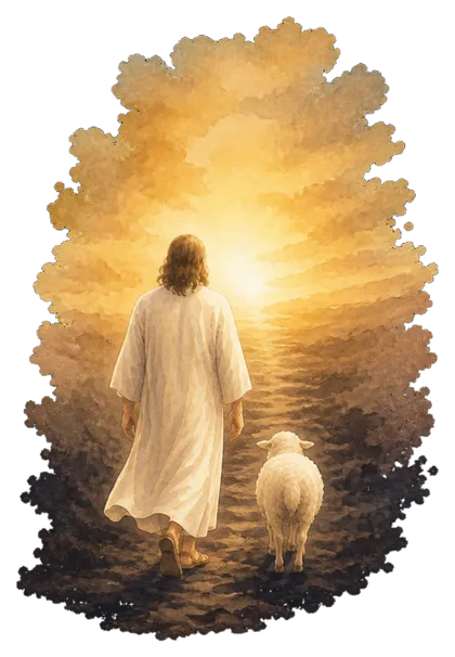 The Shepherd welcoming a lamb home
